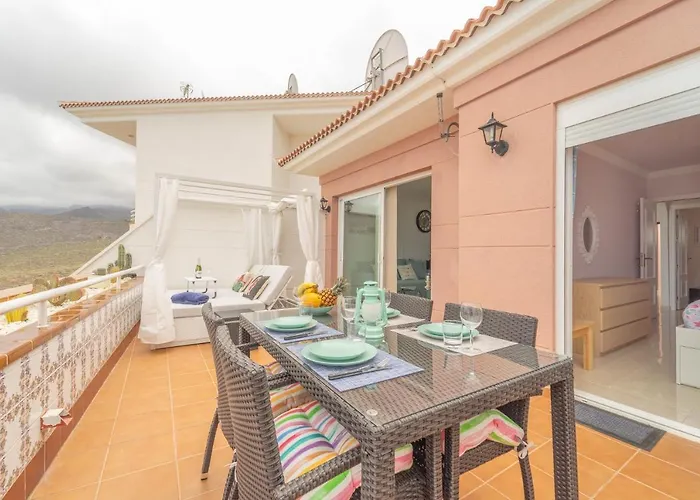 Lägenhet Premium Penthouse 105m2,bali Bed,heated Pool,best Sunsets Costa Adeje (Tenerife)